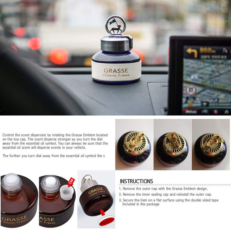 Bullsone Grasse L'esterel  Natural Car Air Fresheners  Luxury Car Perfume - Bulgarian Rose - Image 5